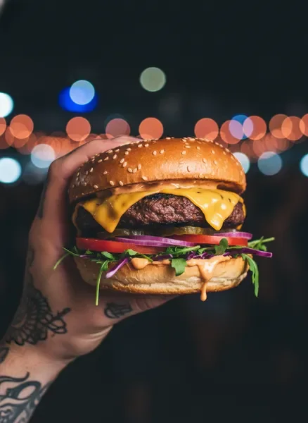 המבורגר שף טבעוני איכותי של Jburger